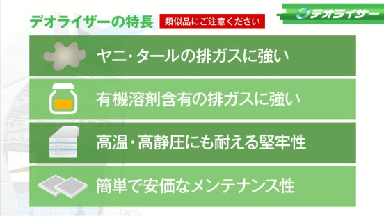 他のスクラバーとは違う！デオライザーの4つの特長。