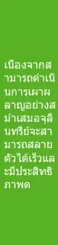เนื่องจากสามารถดำเนินการเผาผลาญอย่างสม่ำเสมอจุลินทรีย์จะสามารถสลายตัวได้เร็วและมีประสิทธิภาพด